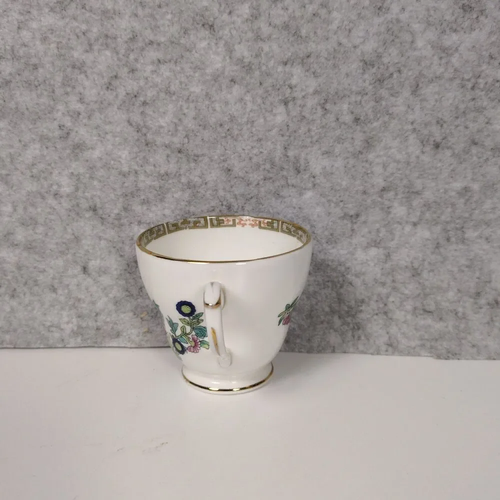 Vintage Duchess England Bone China Floral Tea Cups & Saucers Set of 5 Gold Trim